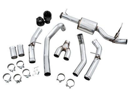 AWE Tuning 3015-33006 AWE Tuning 19-21 RAM 1500 5.7L (w/Cutouts) 0FG Dual Rear Exit Cat-Back Exhaust - Diamond Black Tips - 3015-33006