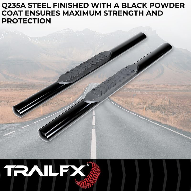 TRAILFX A1541B Trailfx Trail FX A1541B 4 INCH Oval NERF BAR BLK