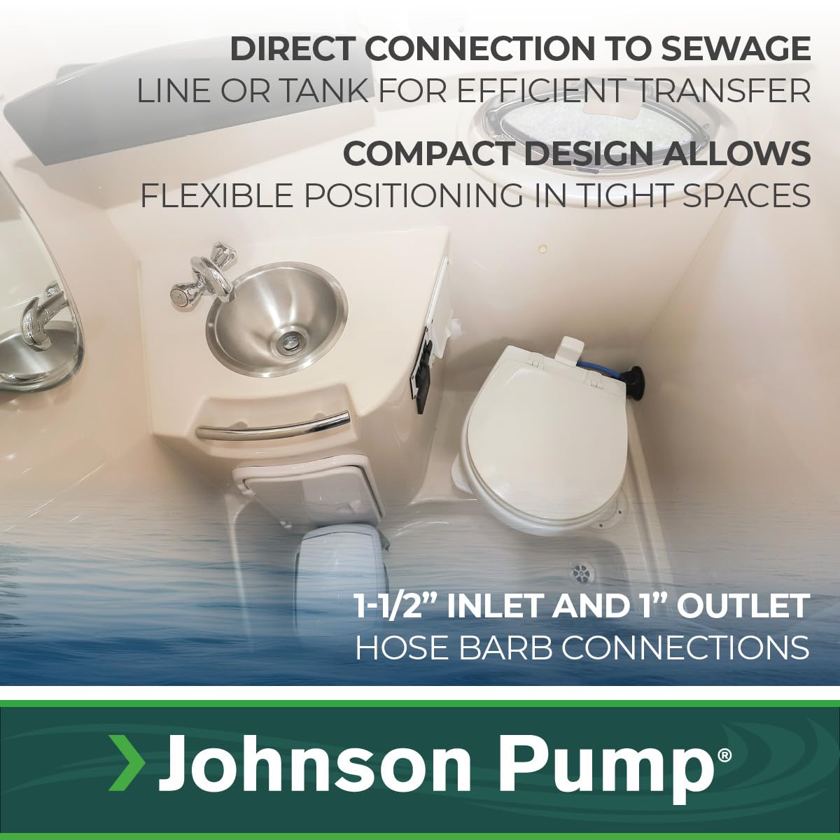 JOHNSON PUMP 10-24453-01 Johnson Pump 10-24453-01 MACERATOR PUMP TA3P10-1907 12V