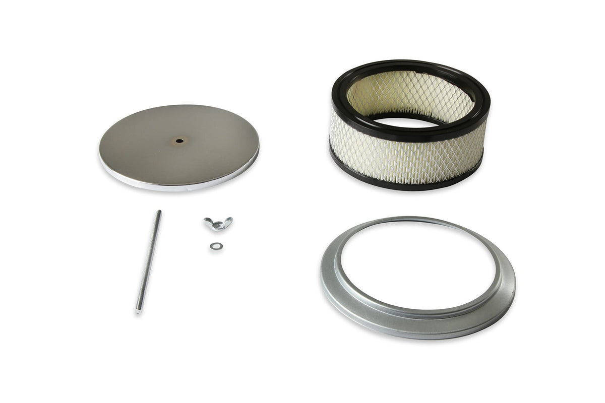MR GASKET 1485 Mr. Gasket 1485 Air Cleaner - 6-1/2 Inch Diameter, 2-7/16 Tall - Chrome