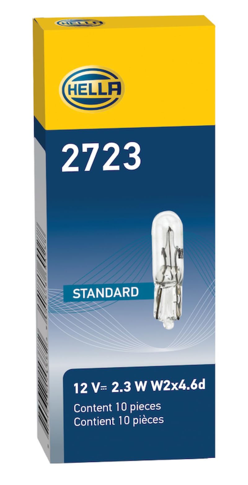 HELLA 2723 HELLA Hella 2723 Bulb 2723 12V 2.3W W2X4.6D T1.5, Multi
