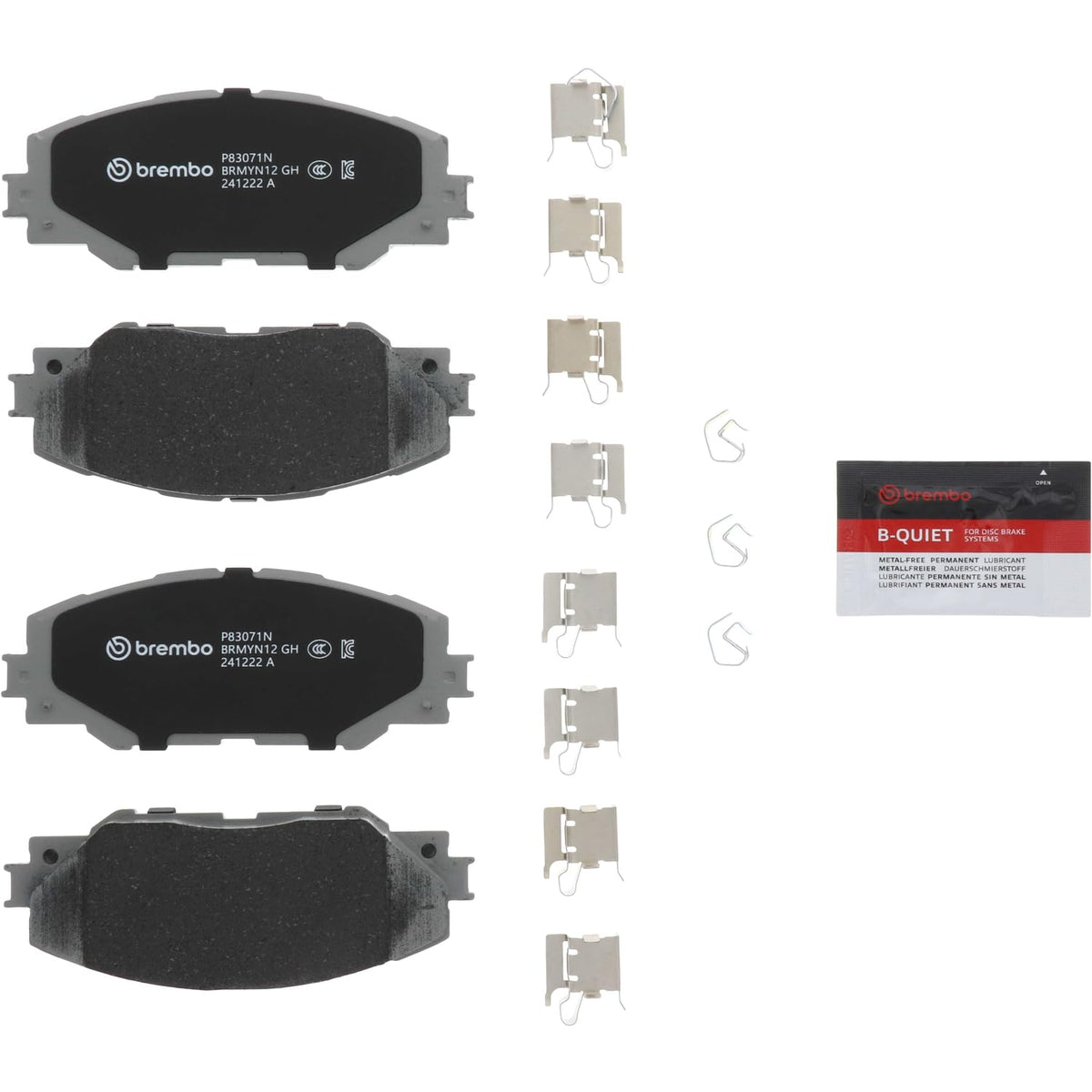 BREMBO P83071N Brembo P83071N Premium Ceramic Front Disc Brake Pad Set SCION/TOYOTA/TOYOTA (FAW)/TOYOTA (GAC) OE# 0446542150