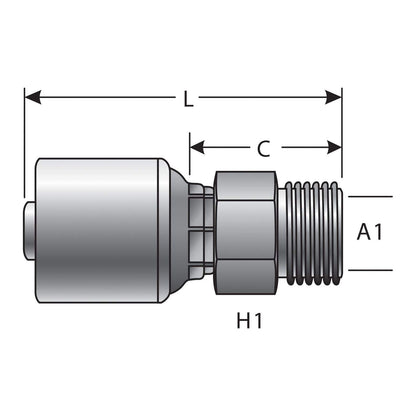 Gates G25615-0612 HYDRAULIC COUPLING-MEGACRIMP