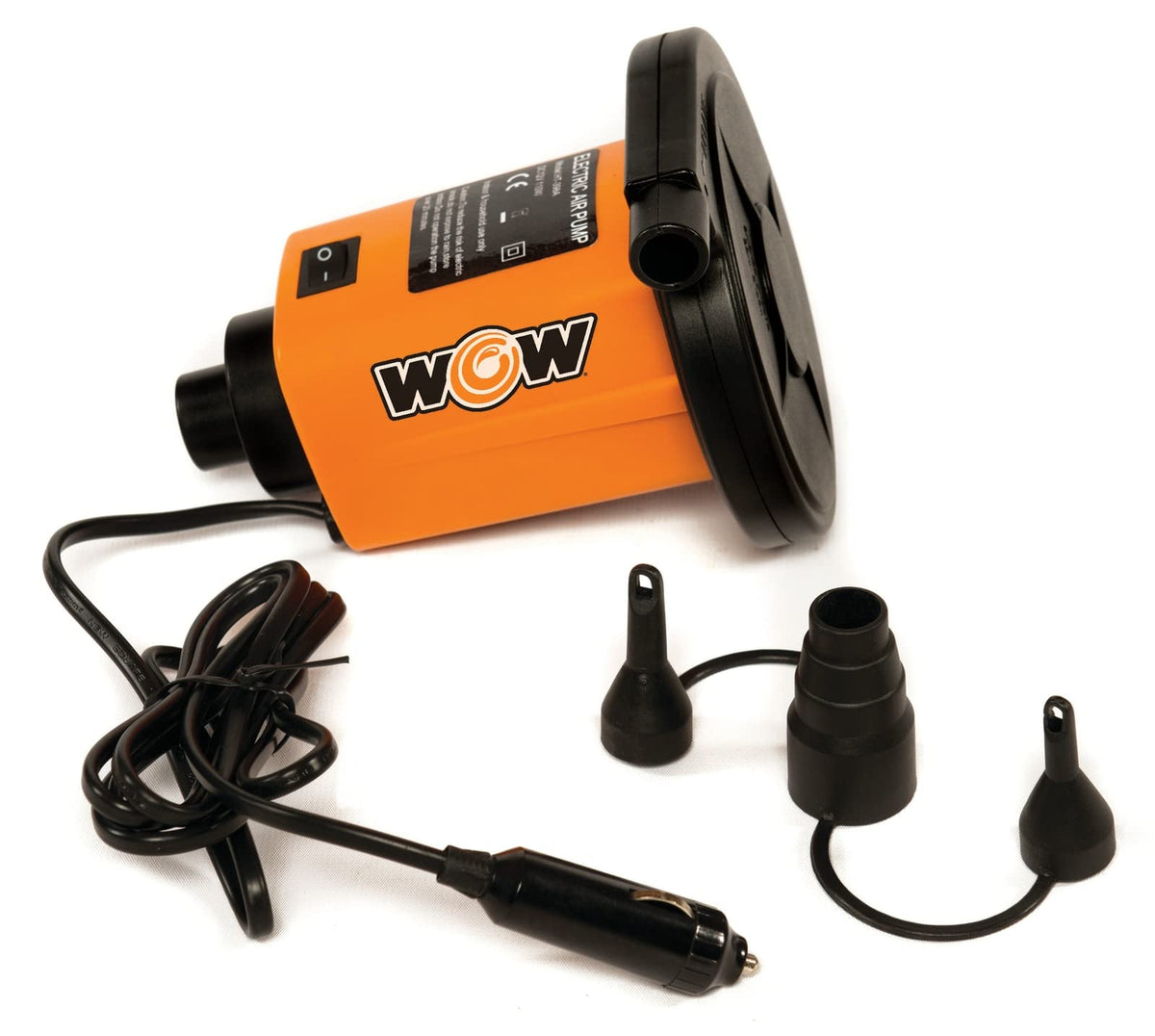 WOW SPORTS 13-4020 WOW Sports Electric Air Inflator, Air Pumps for Inflatables, Towables and Others, Comes with DC Power Adapter and Cord, 1.0 PSI