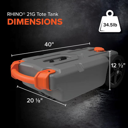 CAMCO 39002 Camco Rhino 21-Gal RV Portable Tote Tank - Made in the USA