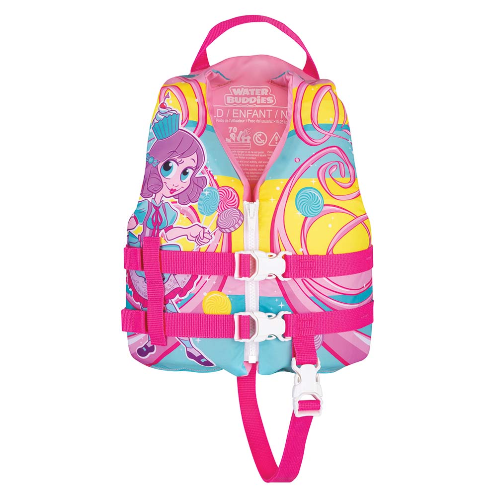 Full Throttle 104300-105-001-17 Full Throttle Water Buddies Life Vest - Child 30-50lbs - Princess