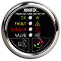 Fireboy-Xintex Propane Fume Detector w/Plastic Sensor & Solenoid Valve - Chrome Bezel Display
