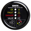 Fireboy-Xintex Propane Fume Detector w/Automatic Shut-Off & Plastic Sensor - No Solenoid Valve - Black Bezel Display