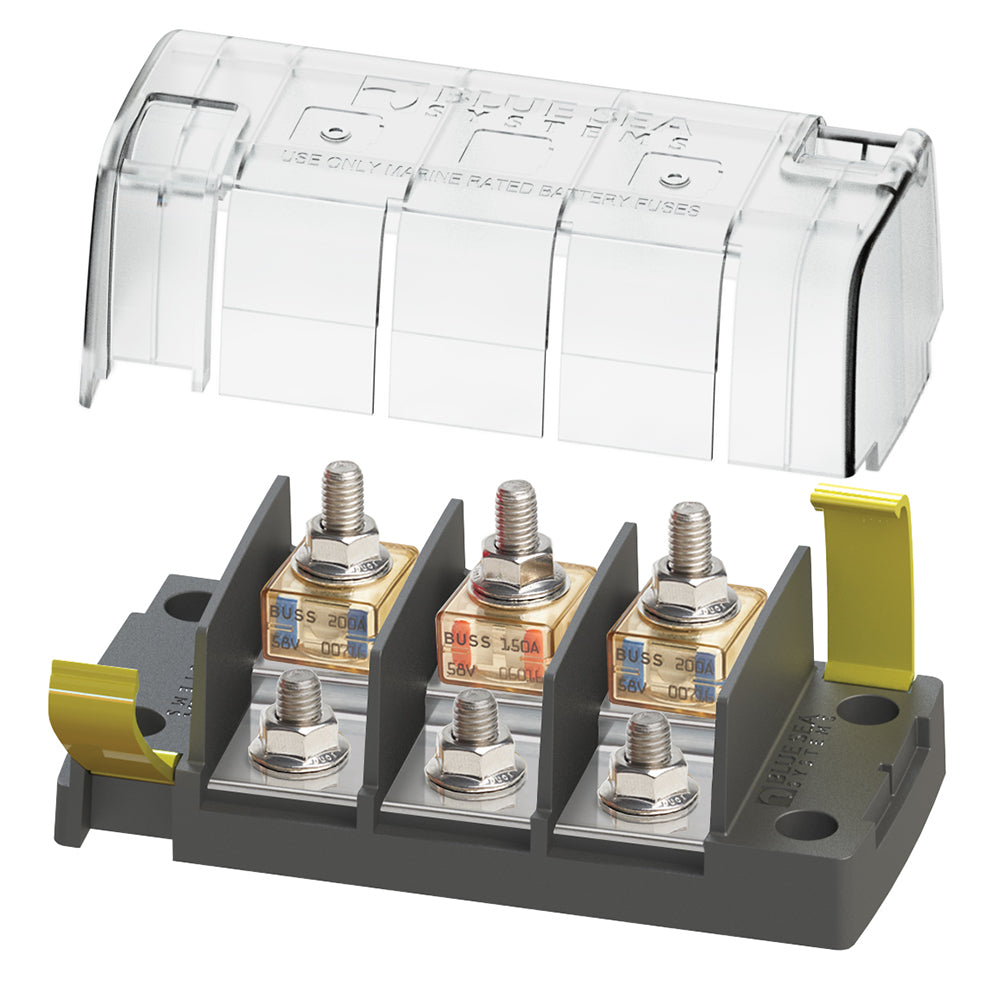 Blue Sea Systems 5194 Blue Sea 5194 MRBF Surface Mount 3 Circuit Fuse Block - Independent Source