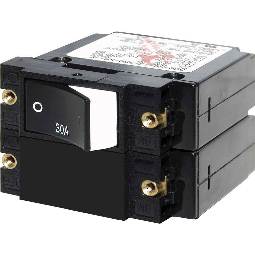 Blue Sea Systems 7574 Blue Sea 7574 A-Series Raised Rocker Circuit Breaker - Double Pole - 30A