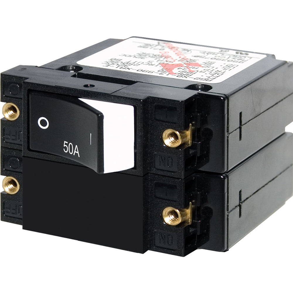 Blue Sea Systems 7577 Blue Sea 7577 A-Series Raised Rocker Circuit Breaker - Double Pole - 50A