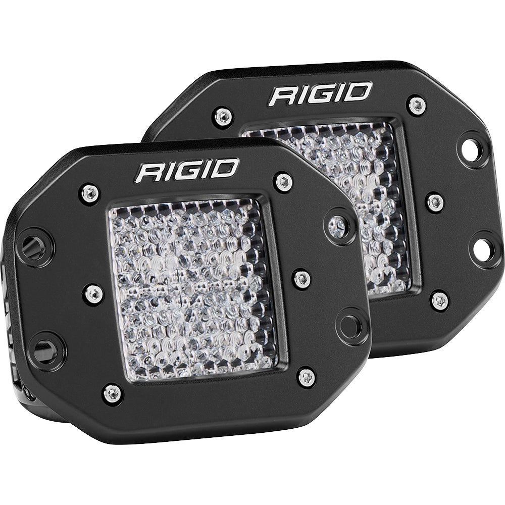 RIGID Industries 212513 RIGID Industries D-Series PRO - Flush Mount - Diffused - Pair - Black