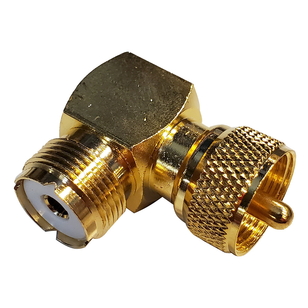 Shakespeare RA-259-239-G Shakespeare Right Angle Connector - PL-259 to SO-239 Adapter