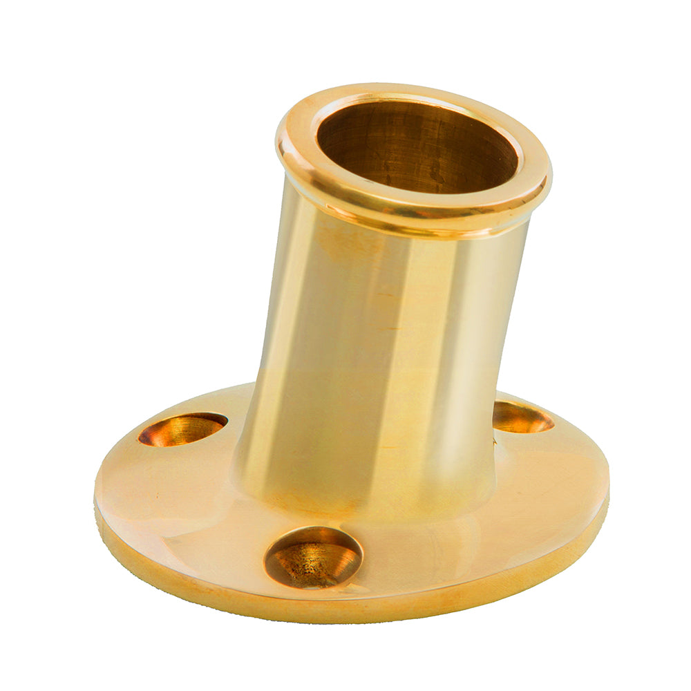 Whitecap S-5001B Whitecap Top-Mounted Flag Pole Socket Polished Brass - 3/4" ID