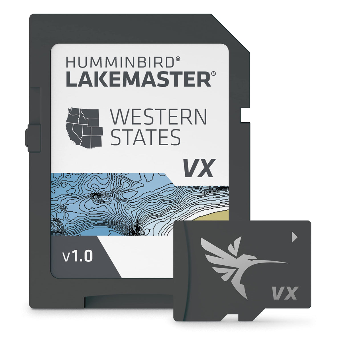HUMMINBIRD 601009-1 Humminbird LakeMaster Western States V1 Map SD Card for Fish Finders