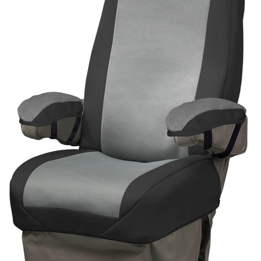 COVERCRAFT SVR1001BK Covercraft Seat Glove Universal Seat Cover for RVs and Vans, Single Bucket Seat (Black/Gray)