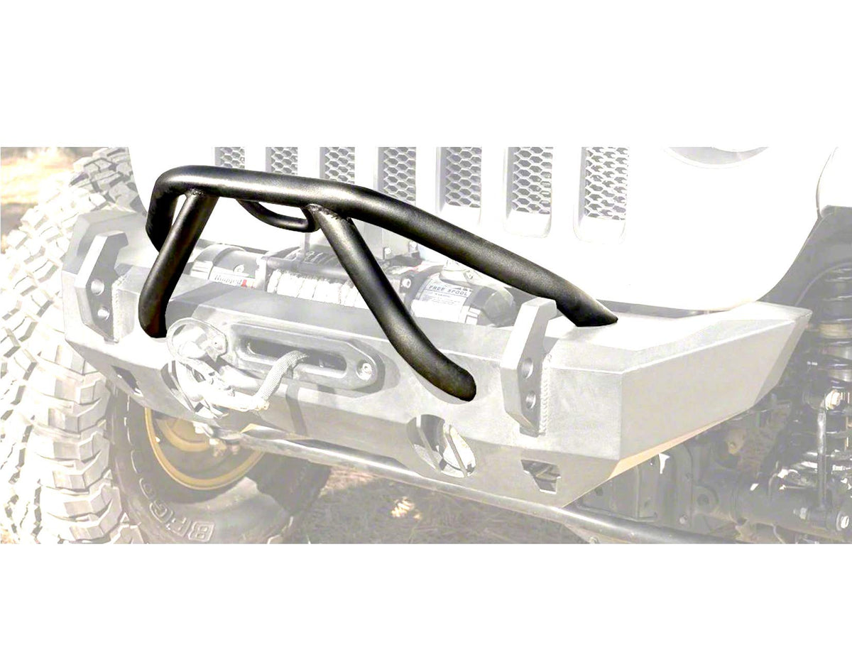 RUGGED RIDGE 11540.61 Rugged Ridge HD Bumper X-Striker Bar - Fits HD Bumpers from Rugged Ridge - Heavy-Duty Front Striker Bar with Tubular Steel Construction & Satin Black Powder-Coat Finish