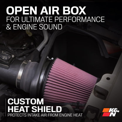 K&N FILTER 63-3122 K&N Cold Air Intake System: High-Flow Air Filter, Increase Performance & Towing: Compatible with 2023-2026 Chevrolet/GMC: Colorado, Canyon, 63-3122
