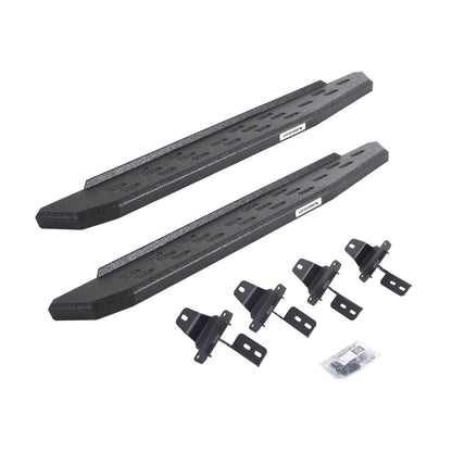 GO RHINO 69692748T Go Rhino RB30 Running Boards & Brackets | Galvanized Steel, Protective Bedliner Coating | 69692748T | Fits 2018-2024 Jeep Wrangler JL, 2-Door
