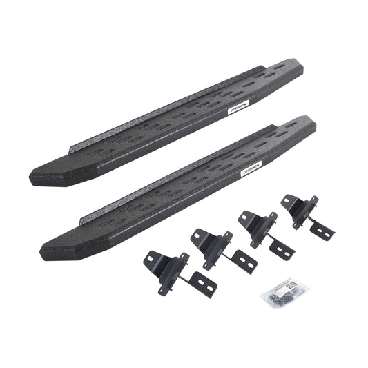 GO RHINO 69692748T Go Rhino RB30 Running Boards & Brackets | Galvanized Steel, Protective Bedliner Coating | 69692748T | Fits 2018-2024 Jeep Wrangler JL, 2-Door