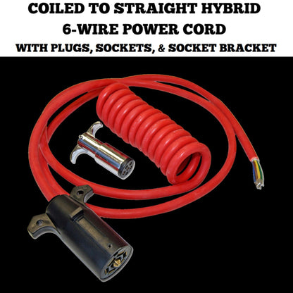 ROADMASTER 1676-7 Roadmaster 1676-7 Flexo-Coil Power Cords Compatible with Motorhomes with 6-7 Way Sockets | Provides Reliable Electrical Connection Between Motorhome & Towed Vehicle | Durable Coil Design