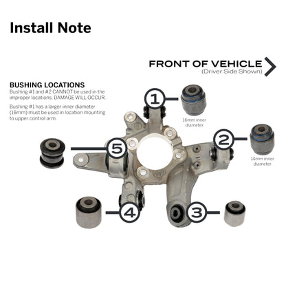 Dorman 523-318 Rear Suspension Knuckle Bushing Kit