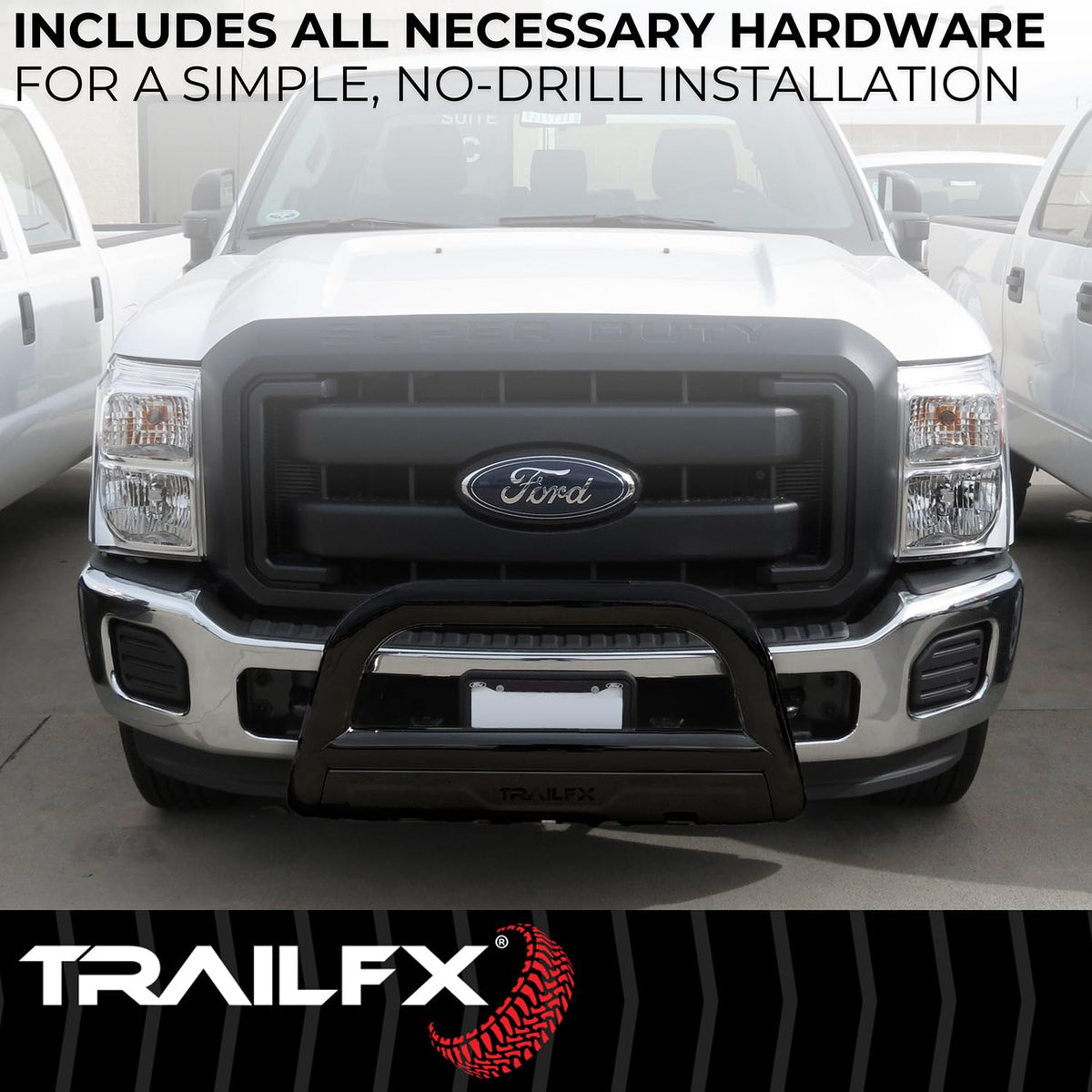 TRAILFX B0045T TrailFX Bull Bar Fits 2024-2025 Toyota Tacoma 3-Inch Diameter Titanium Black Powder Coated Steel with Skid Plate Optional Lighting Mounts Bolt On Installation TrailFX B0045T