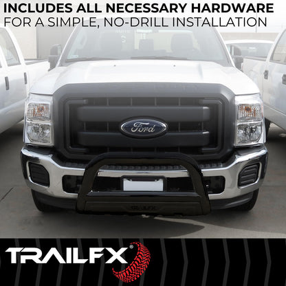 TRAILFX B0045T TrailFX Bull Bar Fits 2024-2025 Toyota Tacoma 3-Inch Diameter Titanium Black Powder Coated Steel with Skid Plate Optional Lighting Mounts Bolt On Installation TrailFX B0045T