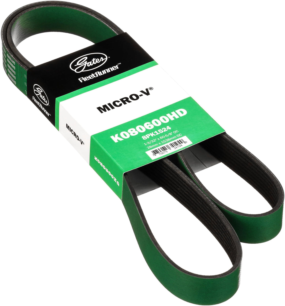 Gates K080600HD FleetRunner Micro-V Serpentine Drive Belt
