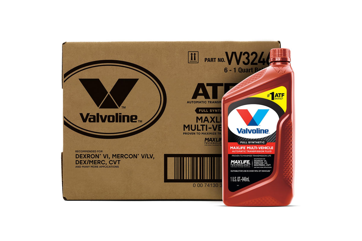 VALVOLINE VV3246 Valvoline Multi-Vehicle (ATF) Full Synthetic Automatic Transmission Fluid 1 QT, Case of 6