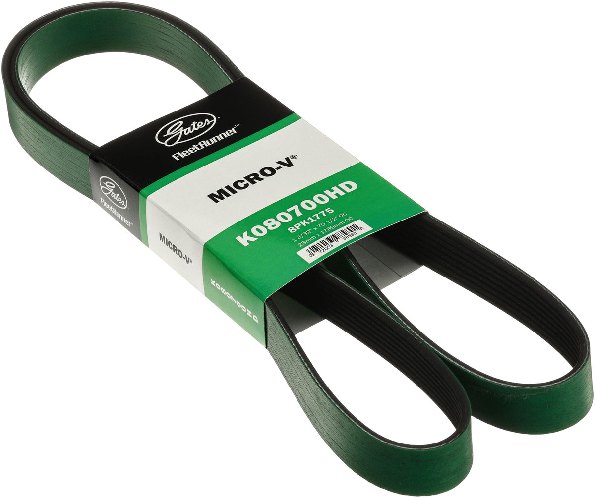 Gates K080700HD FleetRunner Micro-V Serpentine Drive Belt