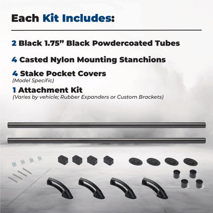 Putco 88855 Putco 88855 Black Locker Side Rails - Premium Matte Black Truck Bed Rails - Fits 2019-2025 Chevrolet Silverado LD/GMC Sierra LD - 1500 5.5ft Bed