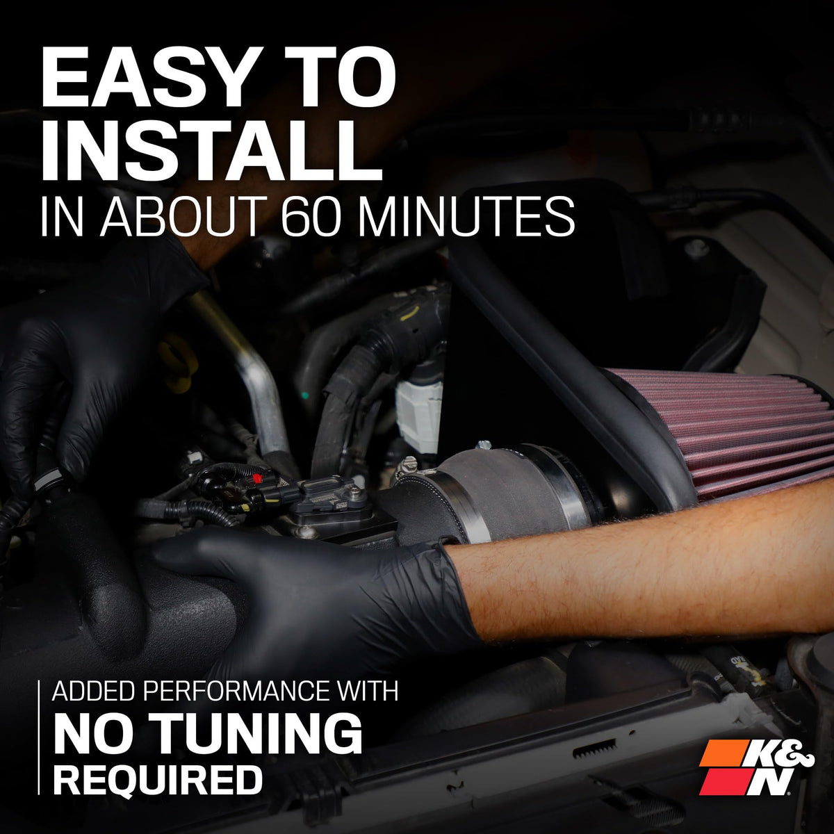 K&N FILTER 63-3122 K&N Cold Air Intake System: High-Flow Air Filter, Increase Performance & Towing: Compatible with 2023-2026 Chevrolet/GMC: Colorado, Canyon, 63-3122