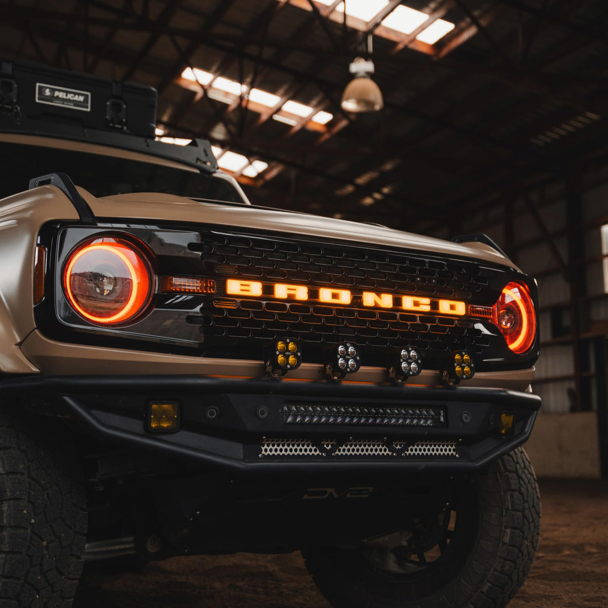 PUTCO 92852 Putco Luminix LED Grille Emblem, Fits 2021-2027 Ford Bronco, w/Front Camera - Amber & White