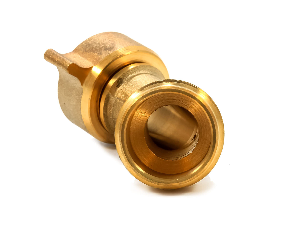 CAMCO 22605 Camco 45 Degree Hose Elbow- Eliminates Stress and Strain On RV Water Intake Hose Fittings, Solid Brass (22605)