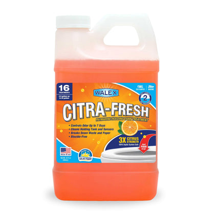 WALEX CITRAFR32 Walex Citra-Fresh Liquid RV Toilet Treatment - Citrus Scent, 32 oz