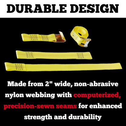 ROADMASTER 2150 Roadmaster 2150 Single Universal Tie Down Strap | Compatible with Tires up to 30" Diameter & 11" Tread Width | 2" Wide Nylon Webbing | 5,000 Pound Capacity | Secures Vehicle to Tow Dolly