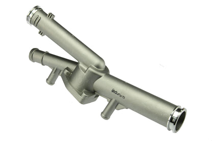 URO Parts 03H121117A-PRM Thermostat Housing, HD aluminum vs OE plastic