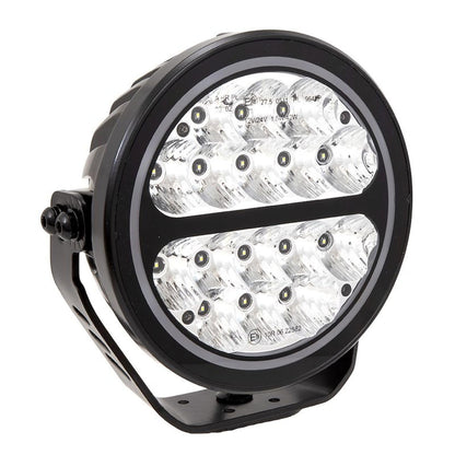 TRAILFX 7RNDF2 Trailfx 7RNDF2 Fog Lights Set of 2 Round 7 Inch Round LEDs 80W Flood Beam 6720 Raw Lumens Black Aluminum IP68 and IP69K With Harness Switch Brackets Amber Lens