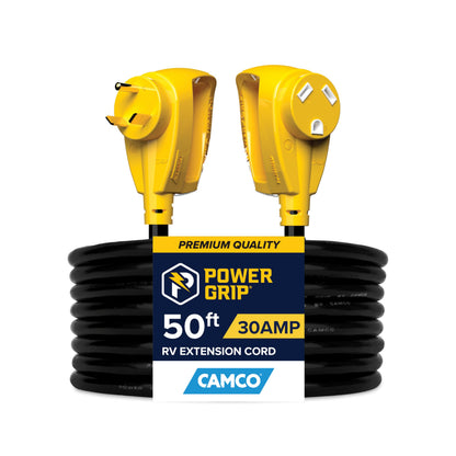 CAMCO 55197 Camco PowerGrip 50-Ft 30-Amp Camper/RV Extension Cord - Standard Connectors