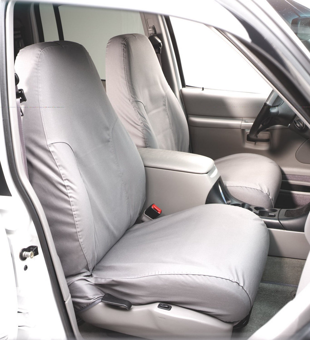 COVERCRAFT SS3411PCGY Covercraft SS3411PCGY SeatSaver Front Row Custom Fit Seat Cover for Select Chevrolet/GMC Models - Polycotton (Grey)