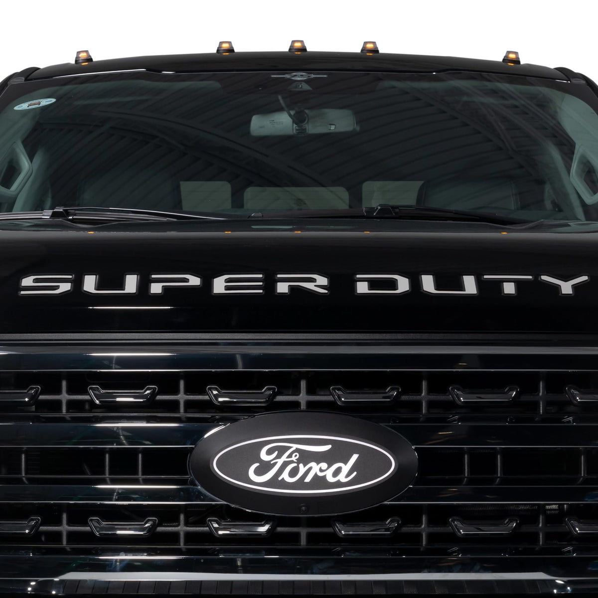 PUTCO 55562FD Putco Ford Super Duty Hood Lettering Kit - Stainless Steel - Cut Lettering - Fits Ford F250, F350, F450 2023-2027