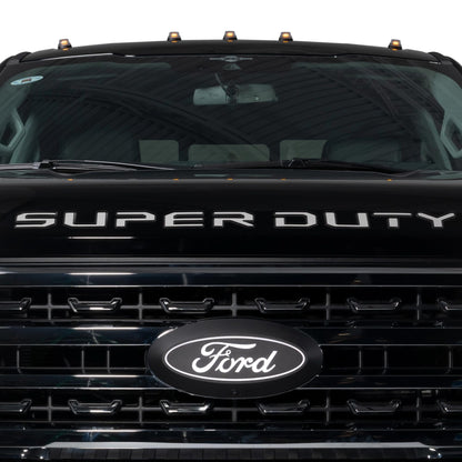 PUTCO 55562FD Putco Ford Super Duty Hood Lettering Kit - Stainless Steel - Cut Lettering - Fits Ford F250, F350, F450 2023-2027