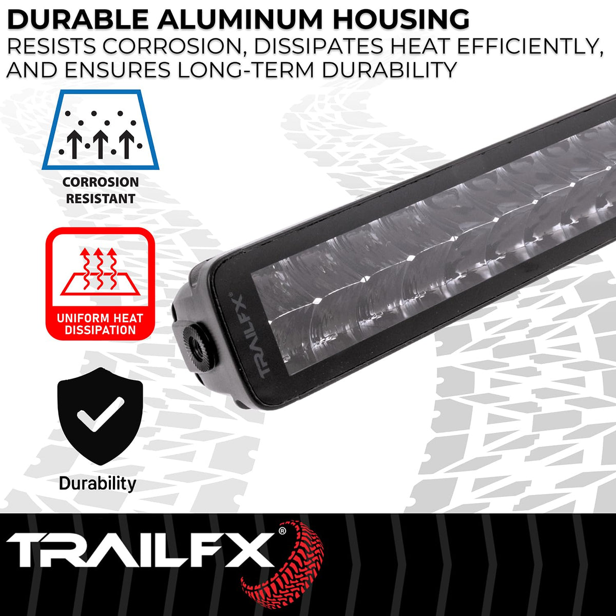 TRAILFX 30DRBKCM TrailFX 30DRBKCM Light Bar 30 Inch Dual Row LED 300W Combo Spot and Flood Light 25200 Raw Lumens Black Aluminum Housing IP67 with Brackets and Installation Hardware