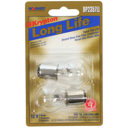WAGNER BP2357LL Wagner Lighting BP2357LL Long Life Multi-Purpose Light Bulb Card of 2