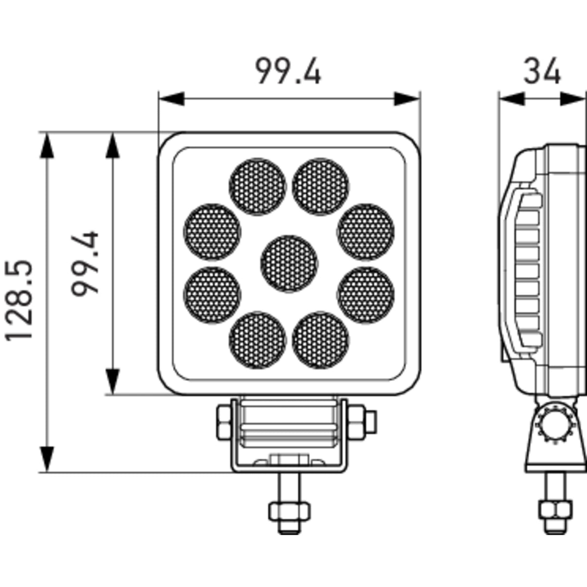 Hella 357114002 WORKLIGHT VALUEFIT PS1000 LED MV CR LT