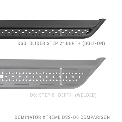 GO RHINO DSS4416T Go Rhino Dominator Xtreme DSS Sidestep & Brackets | Mild Steel, Textured Black | DSS4416T | Fits 2007-2021 Toyota Tundra Crew Max Pickup