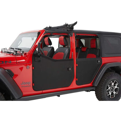 BESTOP 51750-17 Bestop Full Fabric Doors Black Twill 5175017 for Jeep JL & JT 2018-2027
