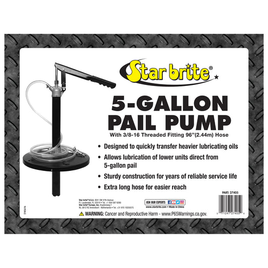 STAR BRITE 027405 Star Brite 027405 LOWER UNIT PAIL PUMP