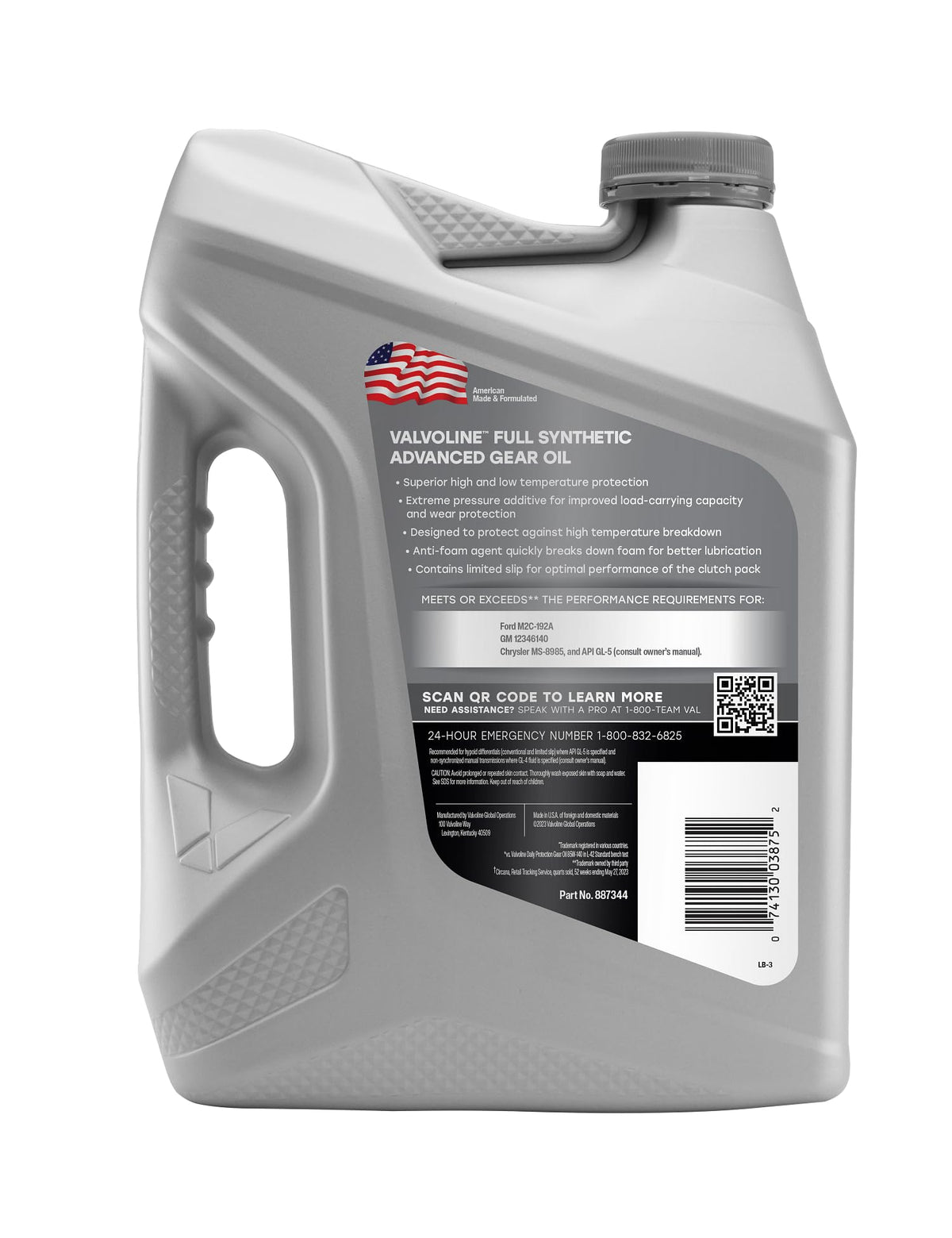 VALVOLINE 887344 Valvoline SynPower SAE 75W-140 Full Synthetic Gear Oil 1 GA
